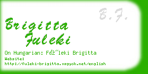 brigitta fuleki business card